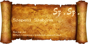 Szepesi Szabina névjegykártya